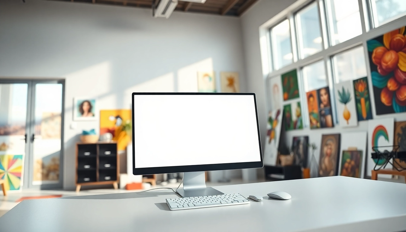 Create art with the AI image generator Australia in a bright creative studio setting.