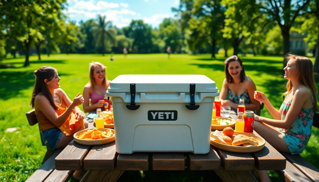 Showcasing a durable yeti alternative cooler at a picnic, ideal for outdoor adventures and gatherings.
