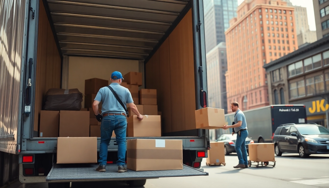 Hire cheap movers nyc for your next relocation, featuring a professional moving team in action.