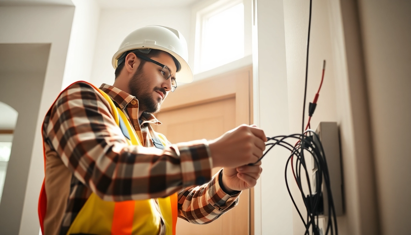 Electrical Contractor Clearwater installing residential wiring in a modern home.