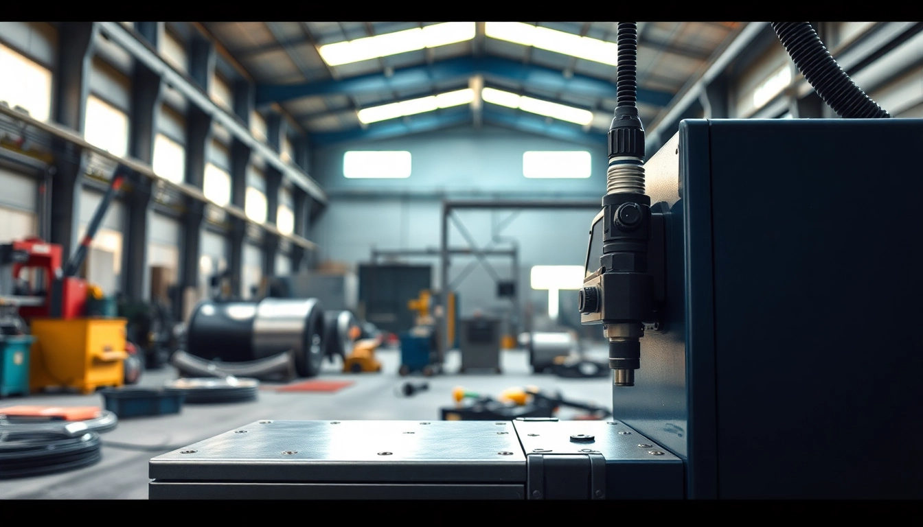 Laser cleaning machine efficiently removing rust and paint in an industrial setting.