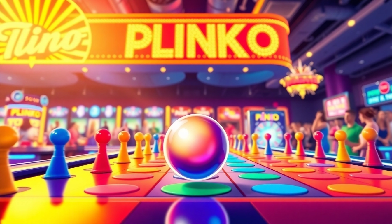 Menyaksikan bola yang memantul di papan situs plinko yang berwarna-warni.