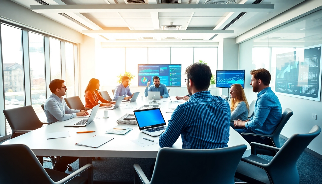 Engaged team at an SEO Agency Dublin strategizing for digital marketing success.