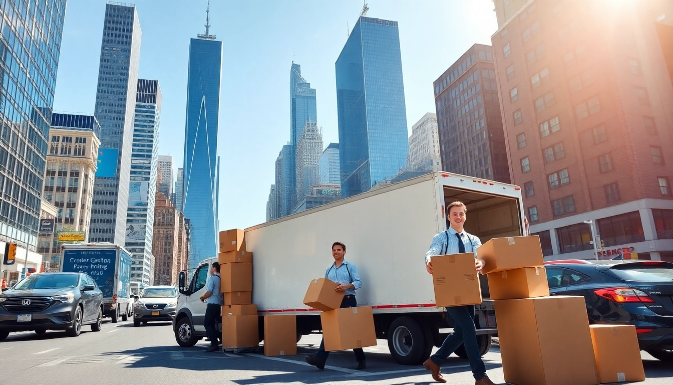 See Cheap movers nyc navigating NYC with professionalism and care in a vibrant urban setting.