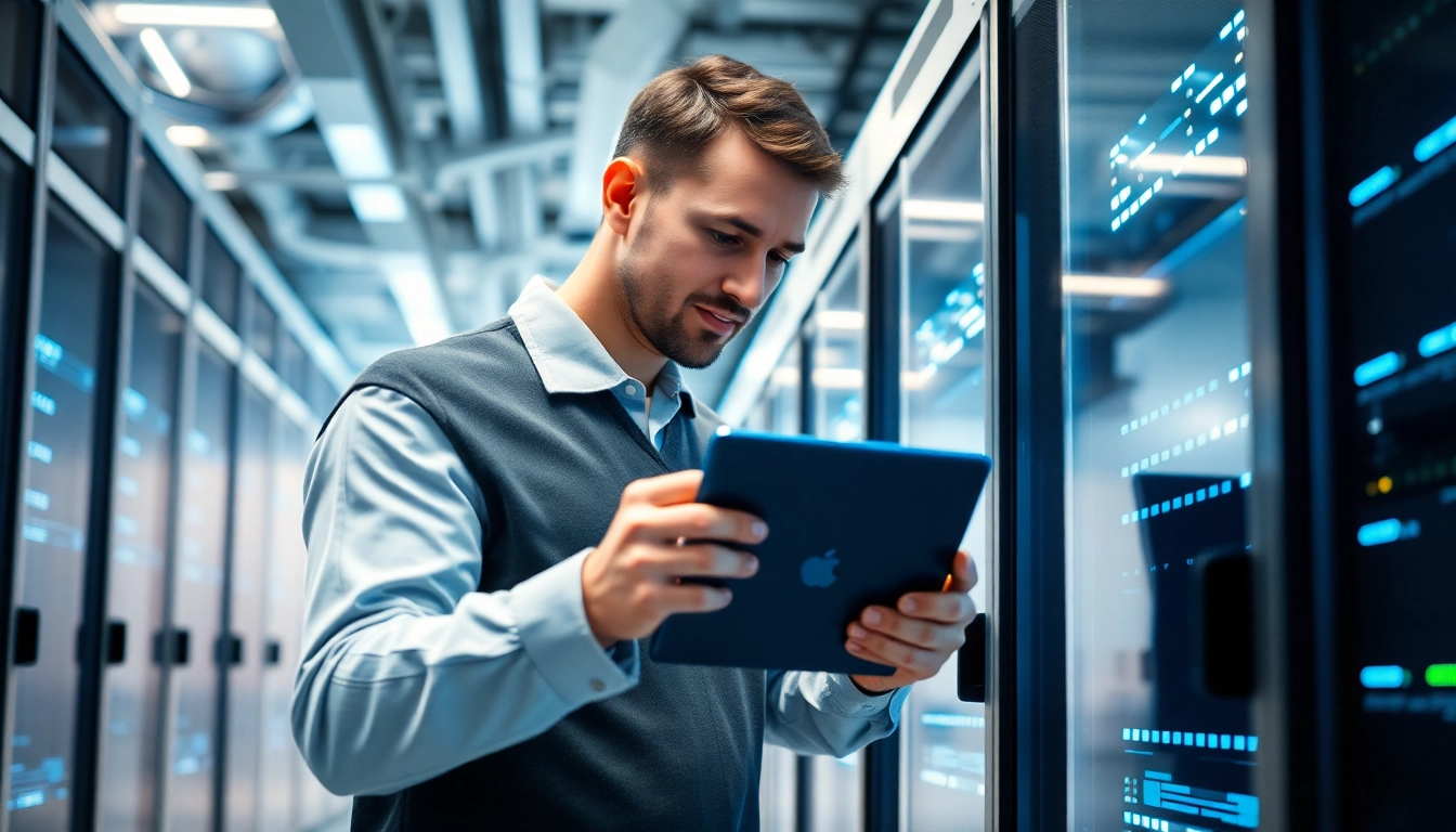 Server kaufen in moderner Datenzentrale mit technologischem Fokus.