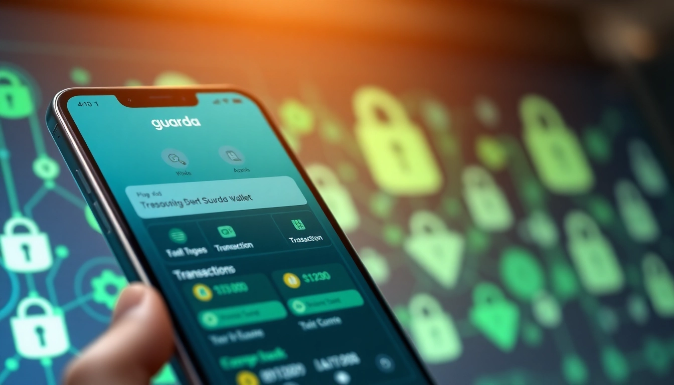 Showcasing the guarda wallet interface emphasizing usability and security in digital transactions.