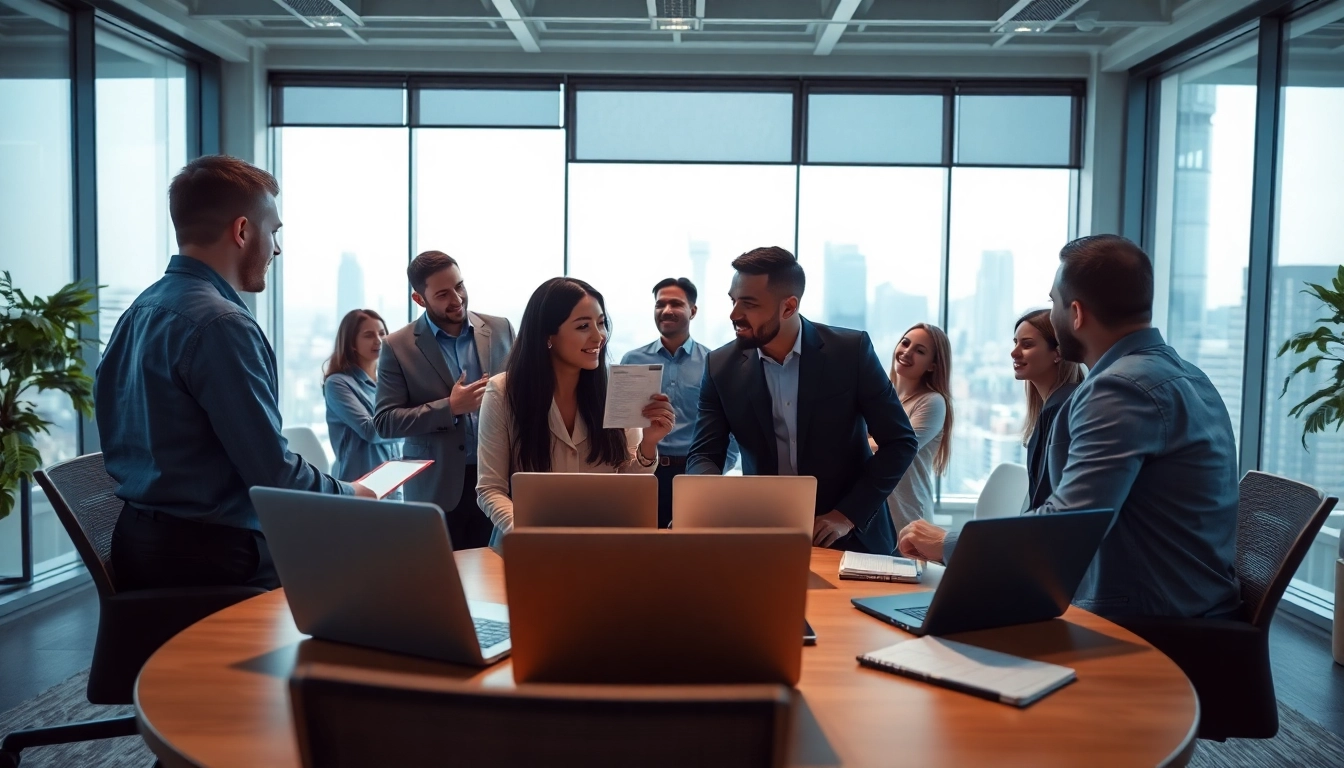 Engaging business discussions at https://inbusinessphx.com with a diverse team in a modern office.