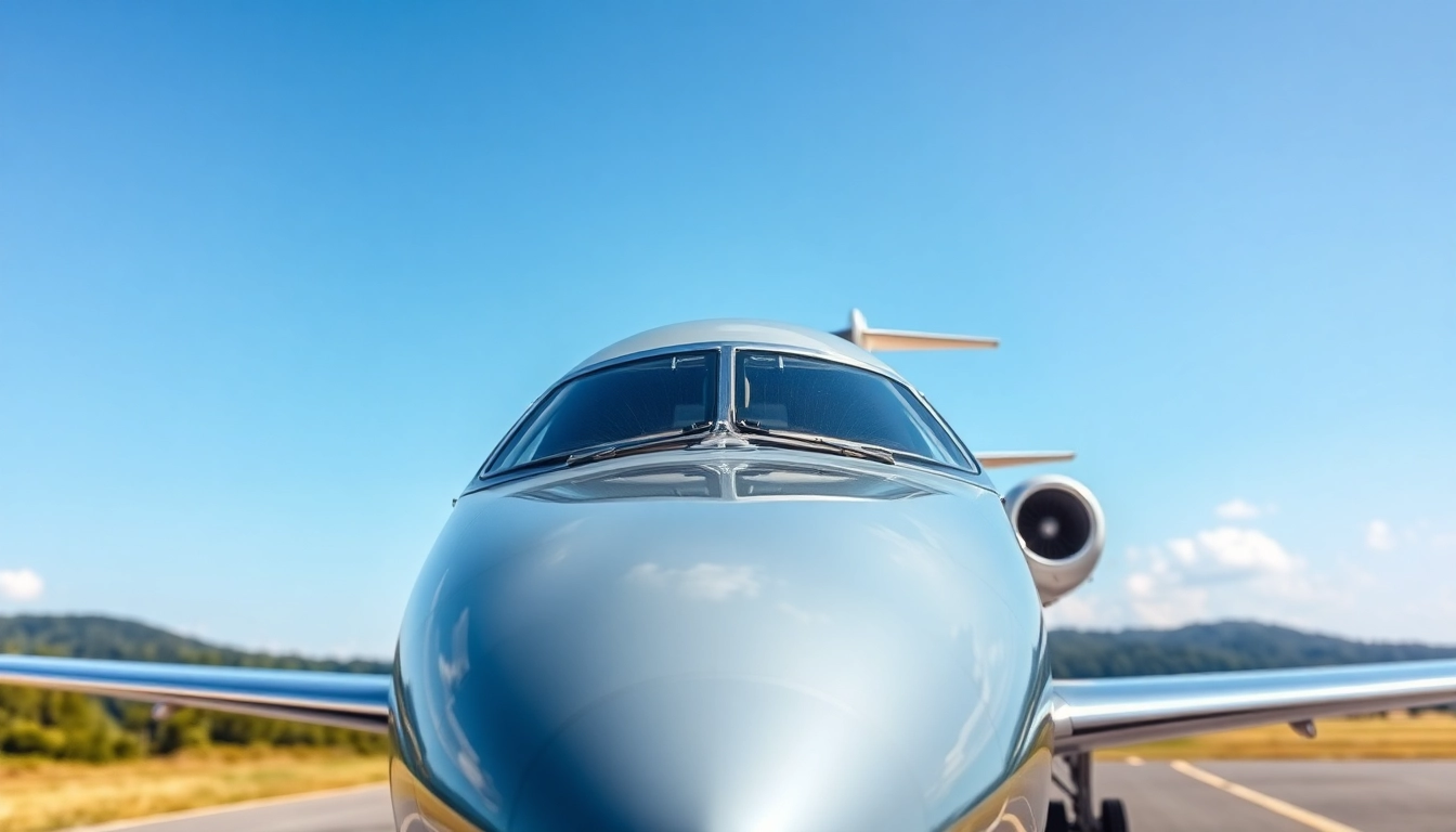 Experience the luxury of Jetsetter Charter Jet Service with a modern jet ready for takeoff.