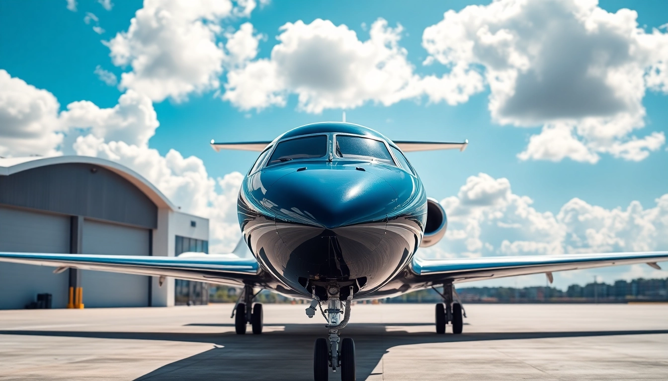 Experience the luxury of Jetsetter Charter Jet Service with a sleek private jet at a stunning airport.