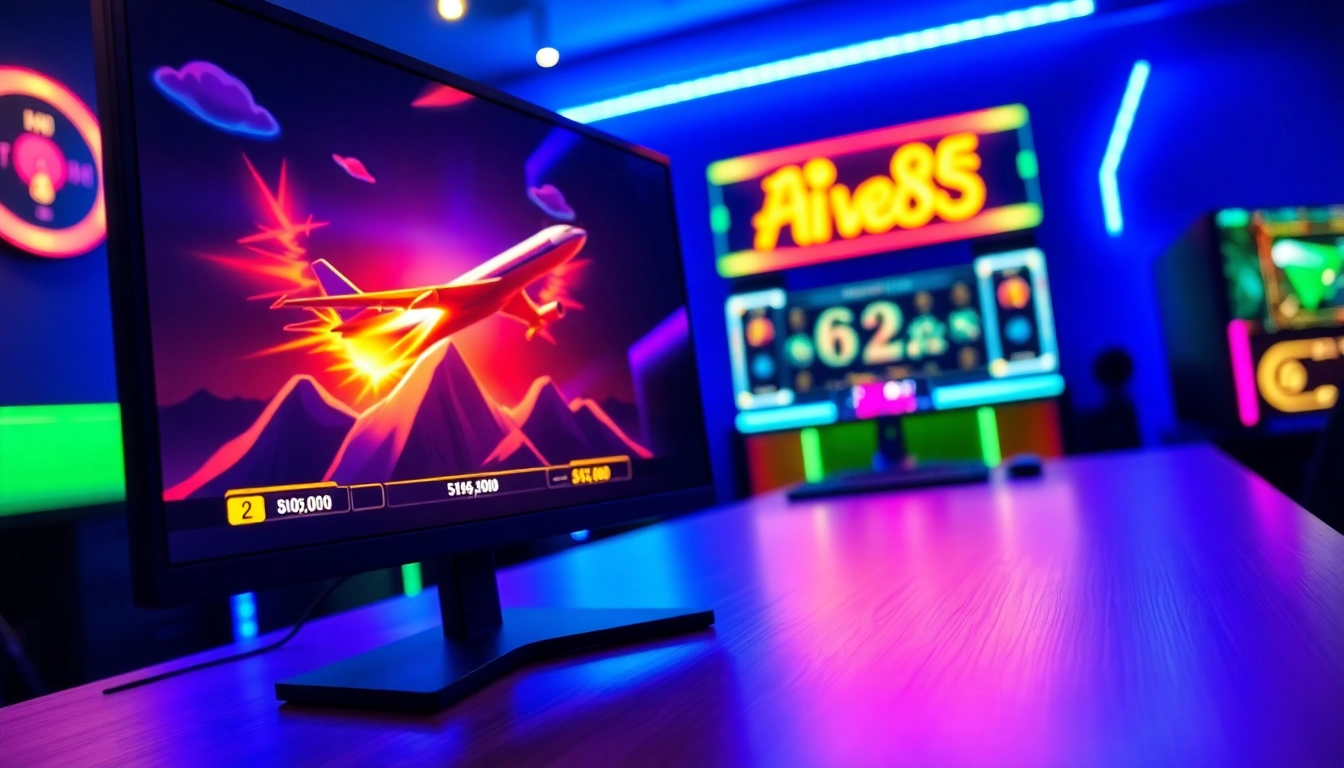 Engaging action in the Aviator Fire85 game showcasing high stakes and excitement.
