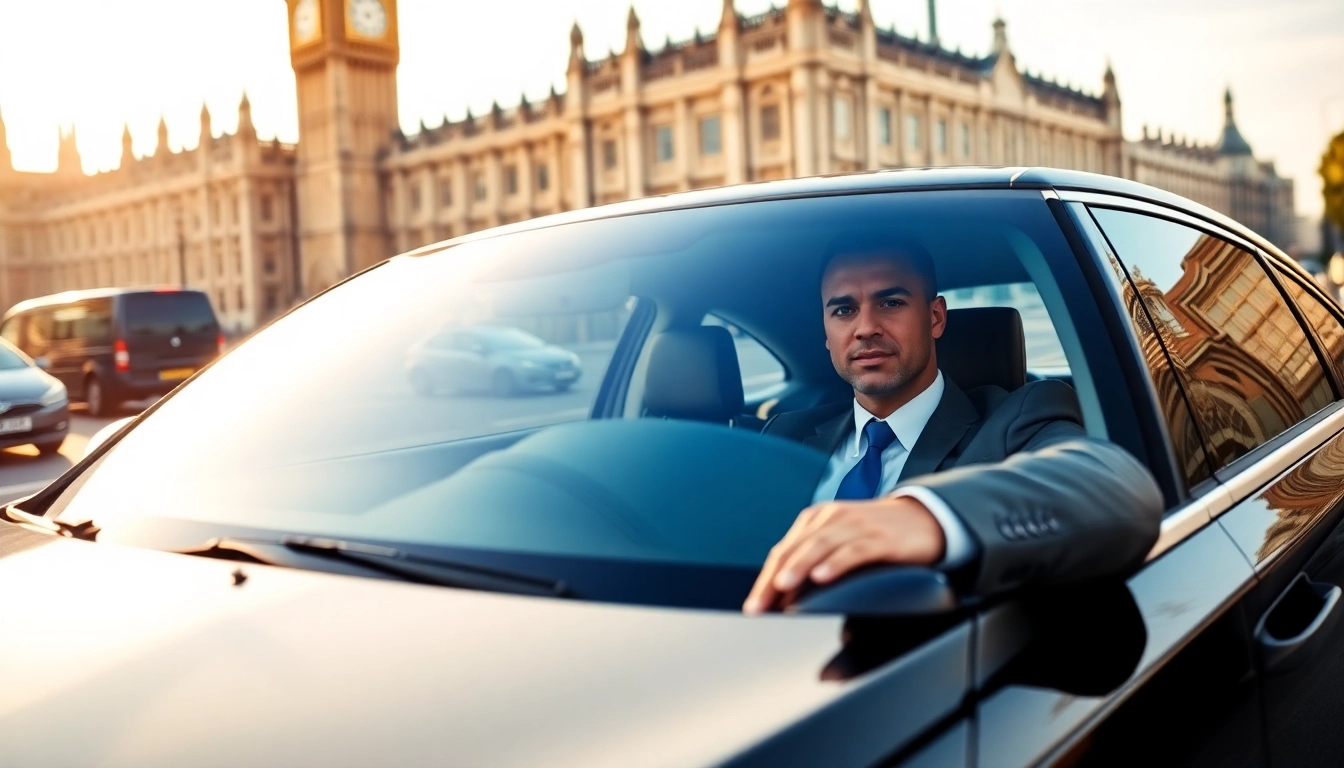Experience elegance with a private chauffeur london navigating iconic London landmarks.