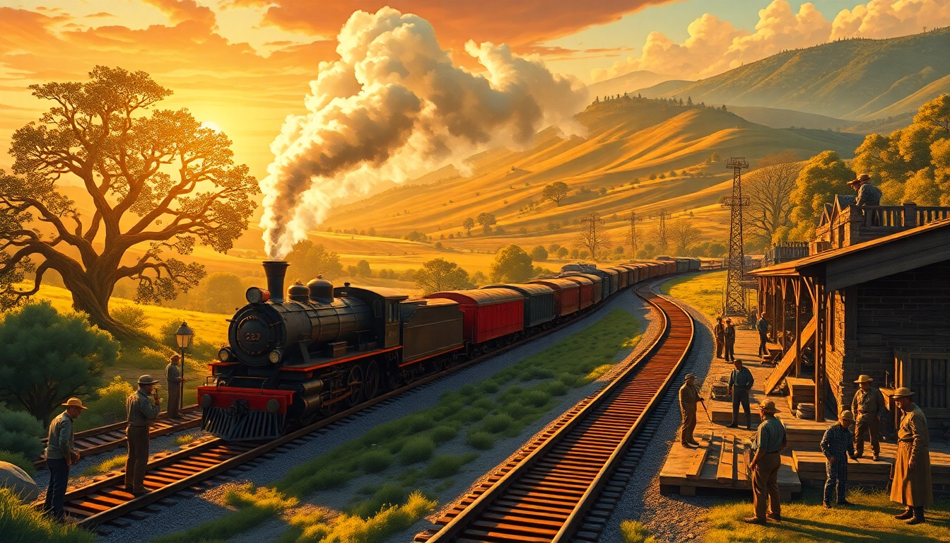 Experience the adventure of railroad tycoon free download game featuring a vibrant 19th-century railroad empire.