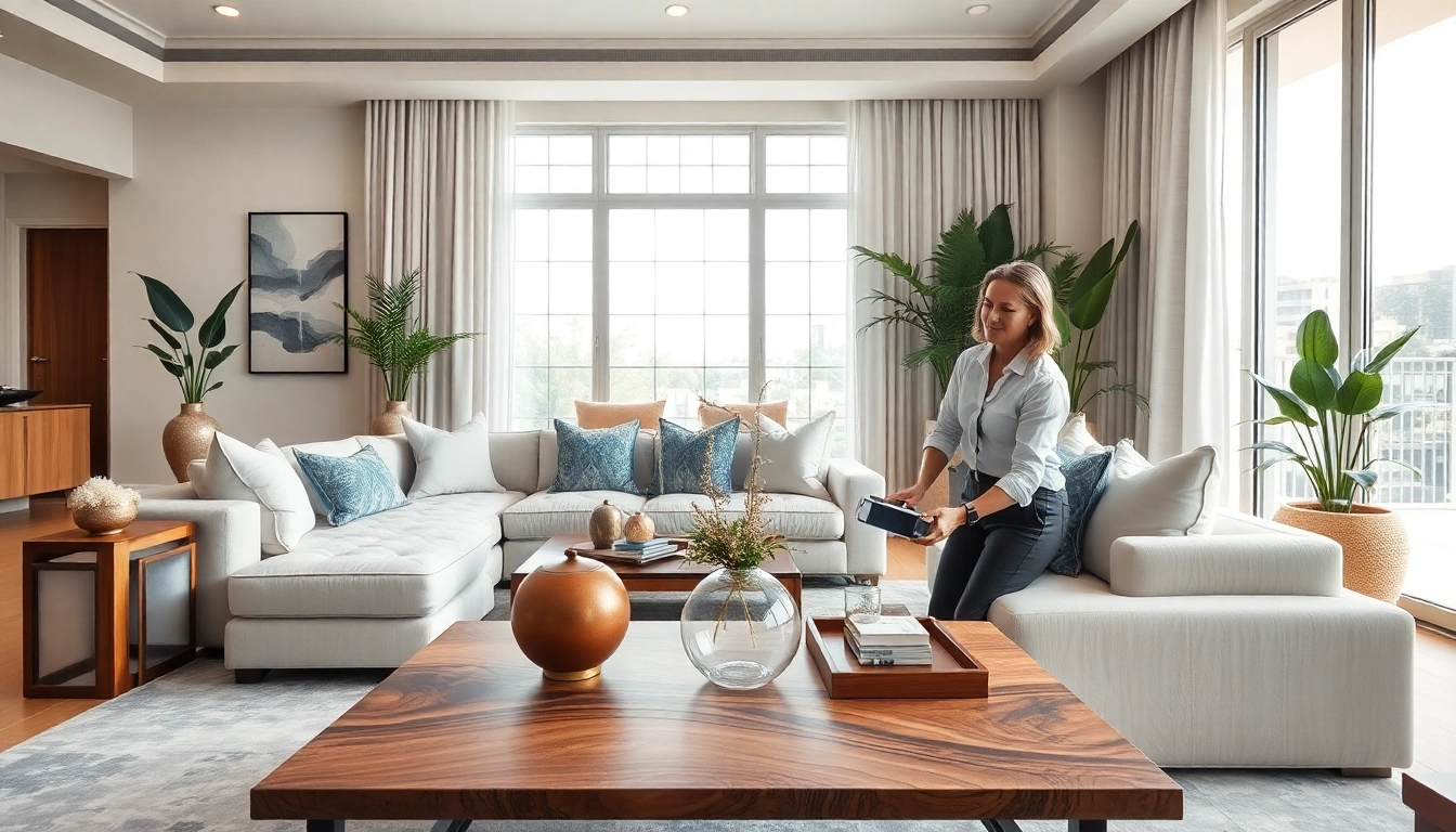 Boca Interior decorator showcasing a beautifully designed living room with elegant decor.
