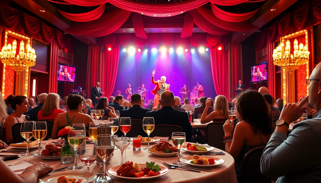 Experience dinner shows in las vegas with vibrant performances and exquisite dining settings.