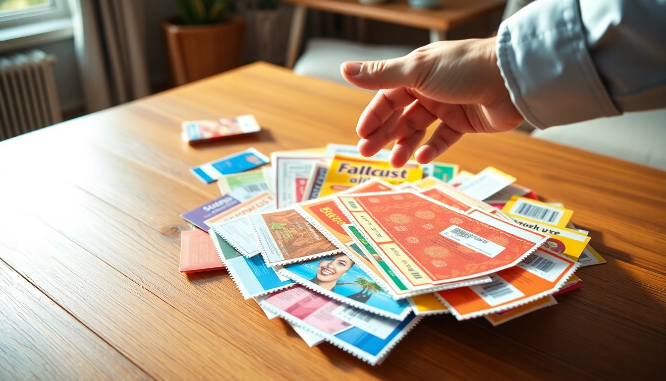 Grab vibrant Coupons from a colorful assortment highlighting savings opportunities.