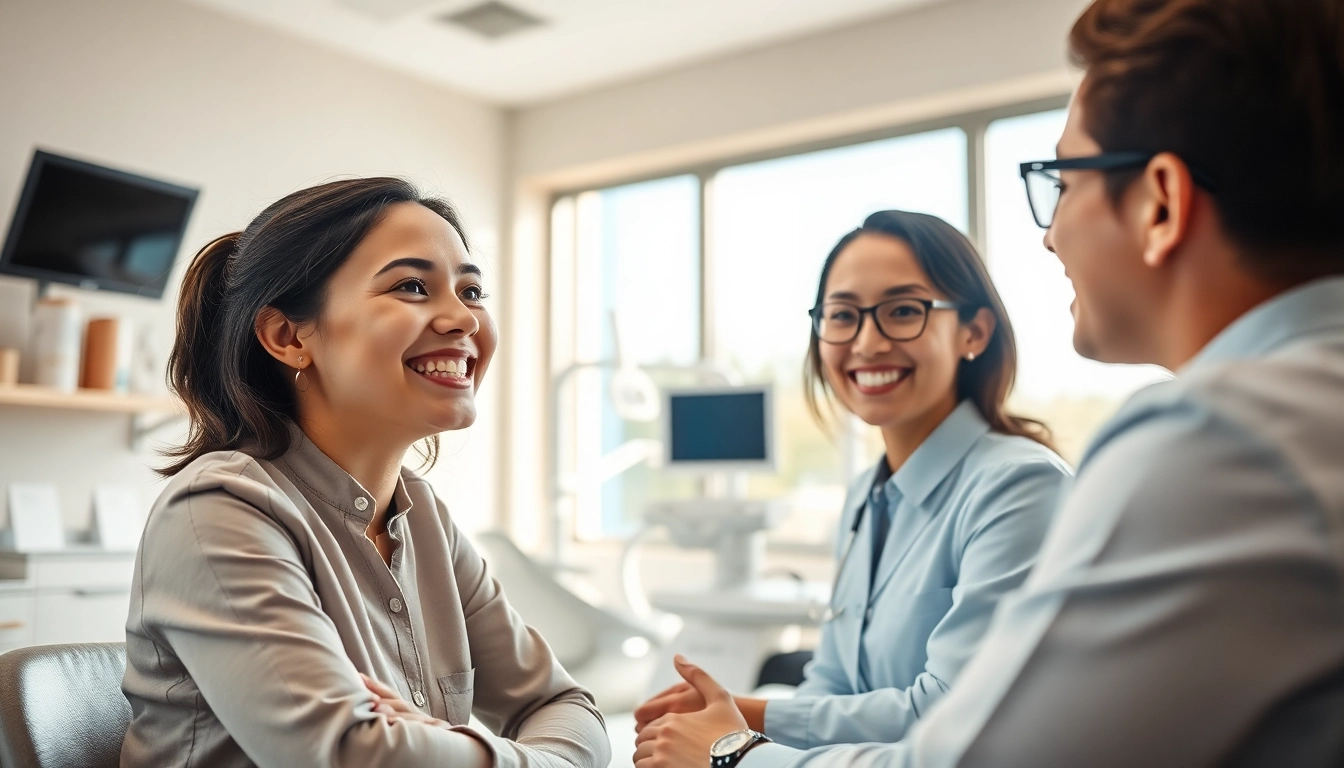 Consultation about braces cost Myrtle Beach in a modern dental setting with an orthodontist.