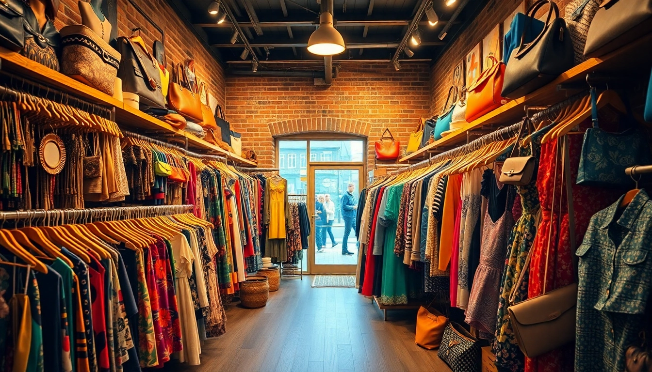 Shop unique vintage clothing at our vintage shop Copenhagen, showcasing colorful retro styles.
